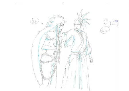  KUBO Tite - BLEACH | 729 – Renji and Zabimaru (Saru) – Genga (A12) — Page 