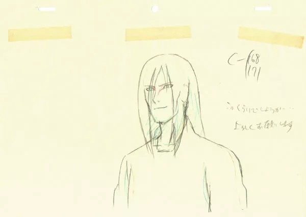 KISHIMOTO Masashi - NARUTO — 750 – Naruto – Orochimaru – genga correction