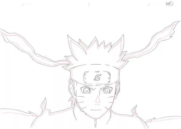 KISHIMOTO Masashi - NARUTO — 839 – Naruto Shippuden – Naruto in Kyubi chakra mode – Douga