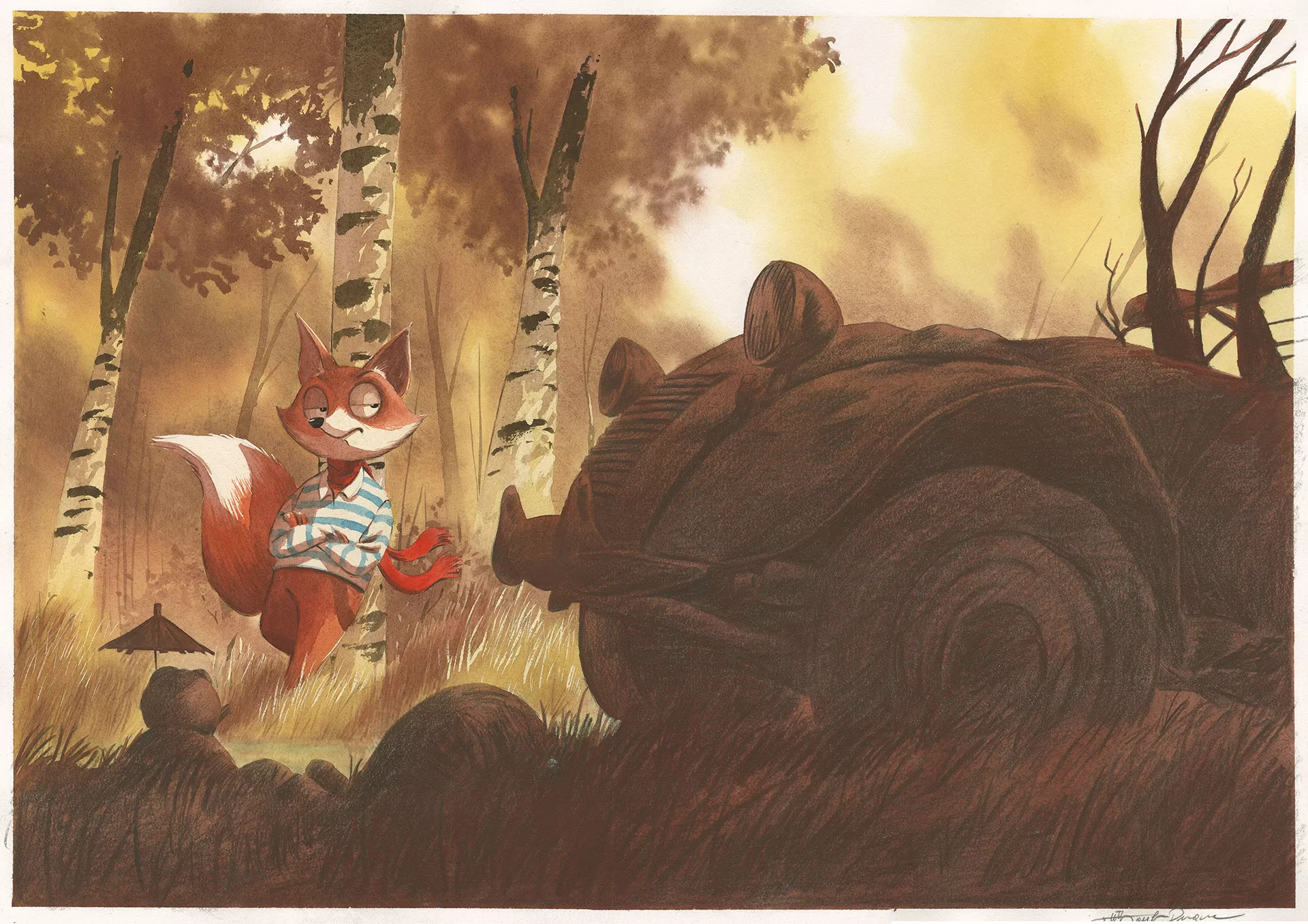 Thibault PRUGNE — Renard, Gloubi et le grizzli — Tome 3 — Page 7 et 8