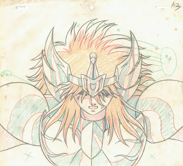 KURUMADA Masami - CHEVALIERS DU ZODIAQUE (Saint Seiya) — 1733 – Saint Seiya – Cygne Hyoga – Doga A3