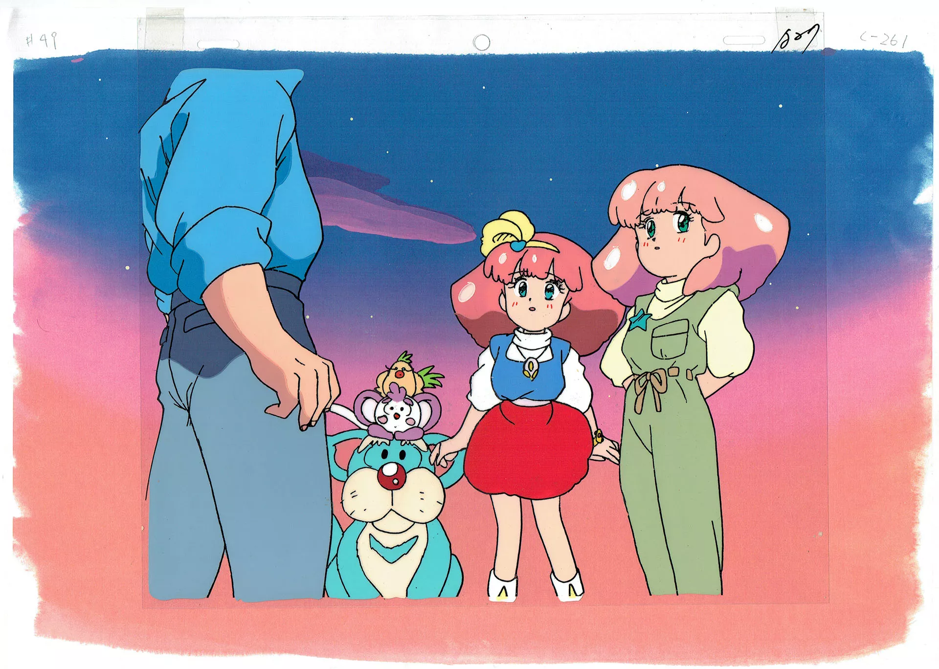  SHUDO Takeshi - Magical Princess Minky Momo | 2084 – Magical Princess Minky Momo  – Momo, Sindbook, Mocha and Pipil – Production cel — Page 