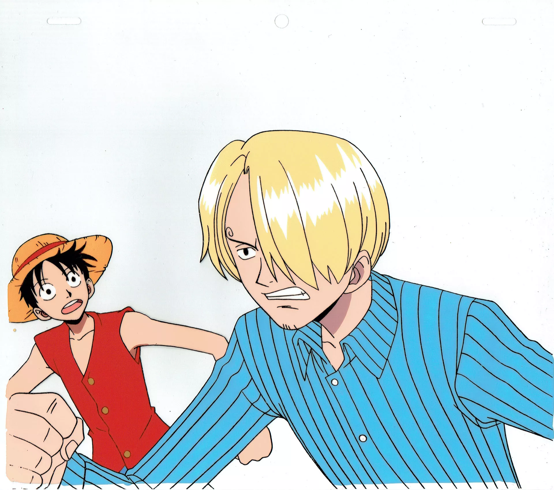 ODA Eiichiro - ONE PIECE — 2671 – One Piece – Luffy et Sanji – Replica cel (Rilezu)