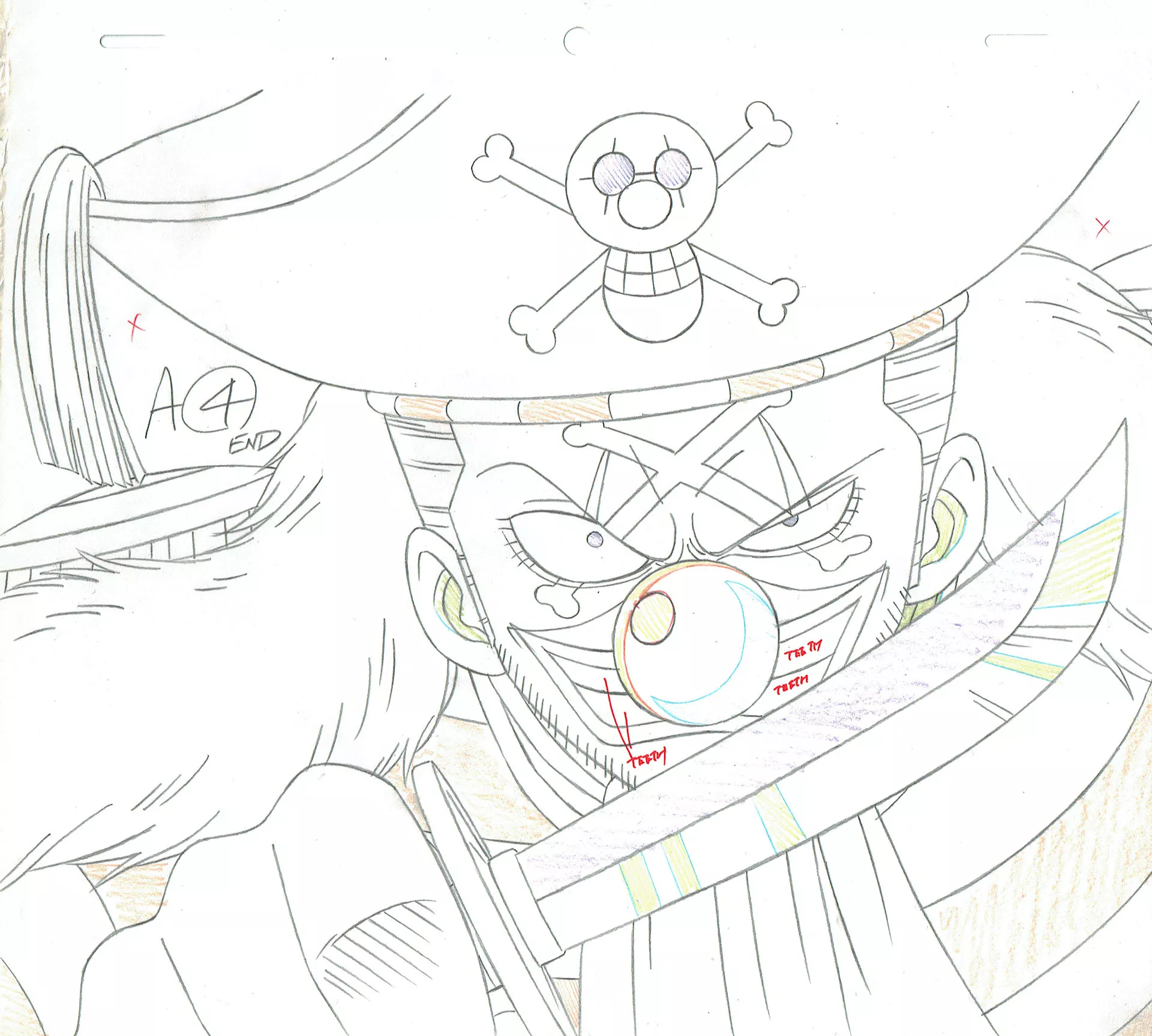ODA Eiichiro - ONE PIECE — 2677 – One Piece – Baggy le clown – Genga – Episode 5