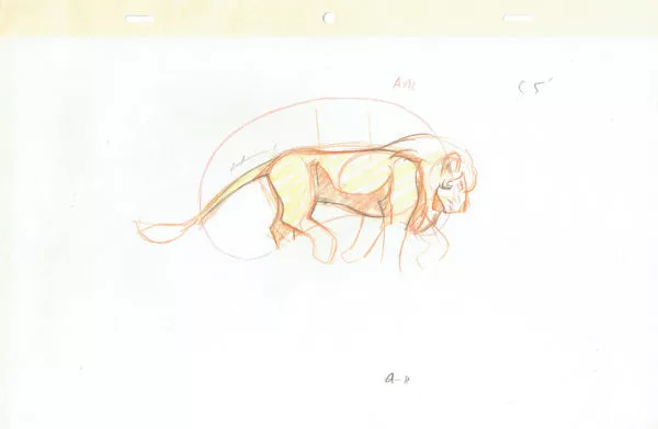TEZUKA Osamu - Jungle emperor Leo — 3321 – Jungle emperor Leo – Leo – Genga