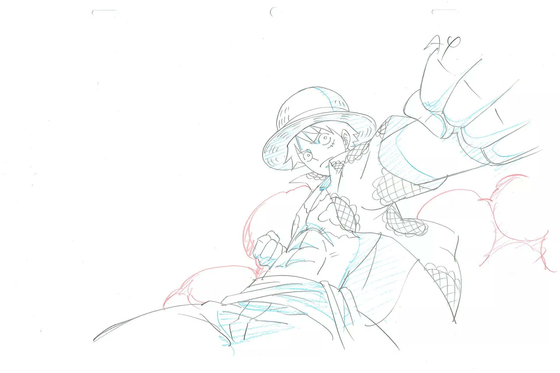 ODA Eiichiro - ONE PIECE — One Piece – Monkey D Luffy – Genga – A10
