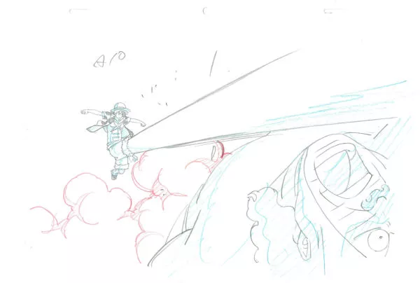 ODA Eiichiro - ONE PIECE — 3568 – One Piece – Monkey D Luffy – Genga – A 10