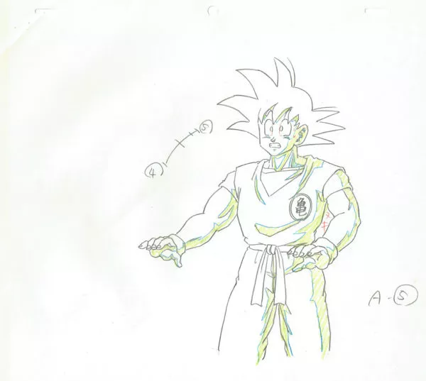 TORIYAMA Akira - DRAGON BALL — 1184 – Dragon Ball Z – Ep 166 – Son Goku – Genga