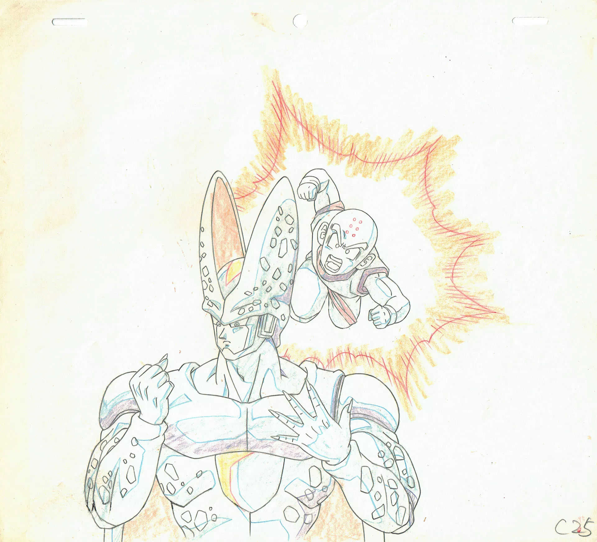 TORIYAMA Akira - DRAGON BALL — 2004 – Dragon Ball Z – Krillin et Cell – Episode 160 (Cell parfait) – Doga