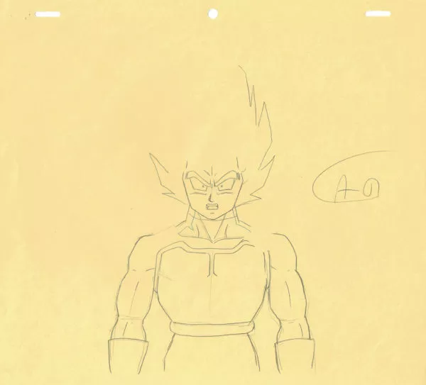 TORIYAMA Akira - DRAGON BALL — 2229 – Dragon Ball Z – Vegeta in Saiyan armor – Episode 134 (4 min 56 sec) – Genga correction