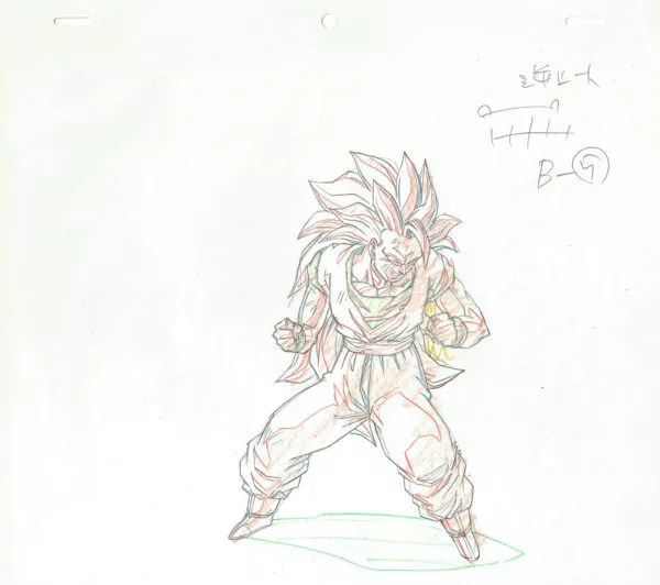 TORIYAMA Akira - DRAGON BALL — 2293 – Dragon Ball Z – Son Goku Super Saiyan 3 – Episode 280 – Genga