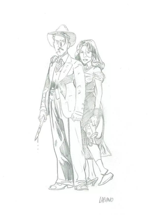 Hugues LABIANO — Something cold (Quelque chose de froid) — Pencilled version  of the classic edition cover