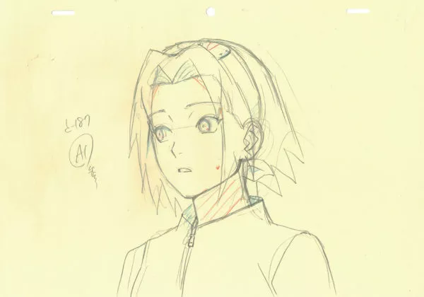 KISHIMOTO Masashi - NARUTO — 1175 – Naruto Shippuden – Sakura – correction genga