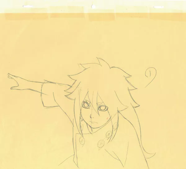 KISHIMOTO Masashi - NARUTO — 1250 – Naruto Shippuden – Indra Otsutsuki – correction genga