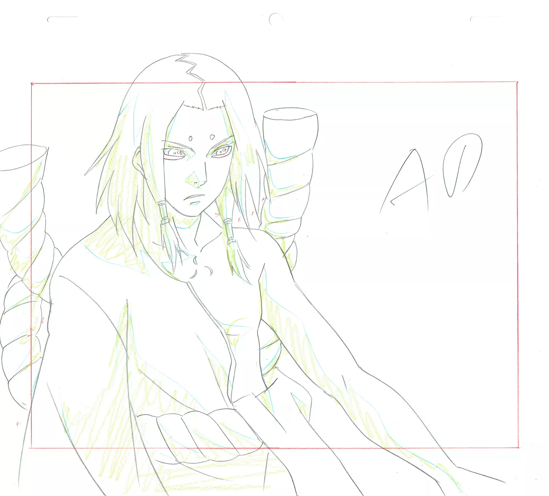 KISHIMOTO Masashi - NARUTO — 3483 – Naruto Shippuden – Kimimaro Kaguya – Genga