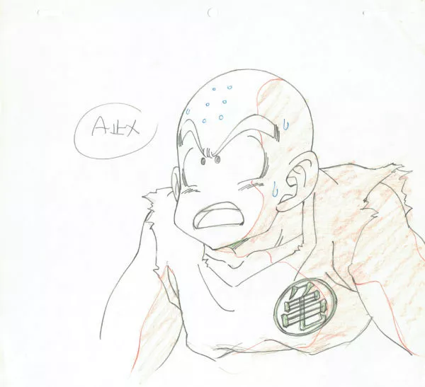 TORIYAMA Akira - DRAGON BALL — 3550 – Dragon Ball Z – Ep 33 – Krilin – genga