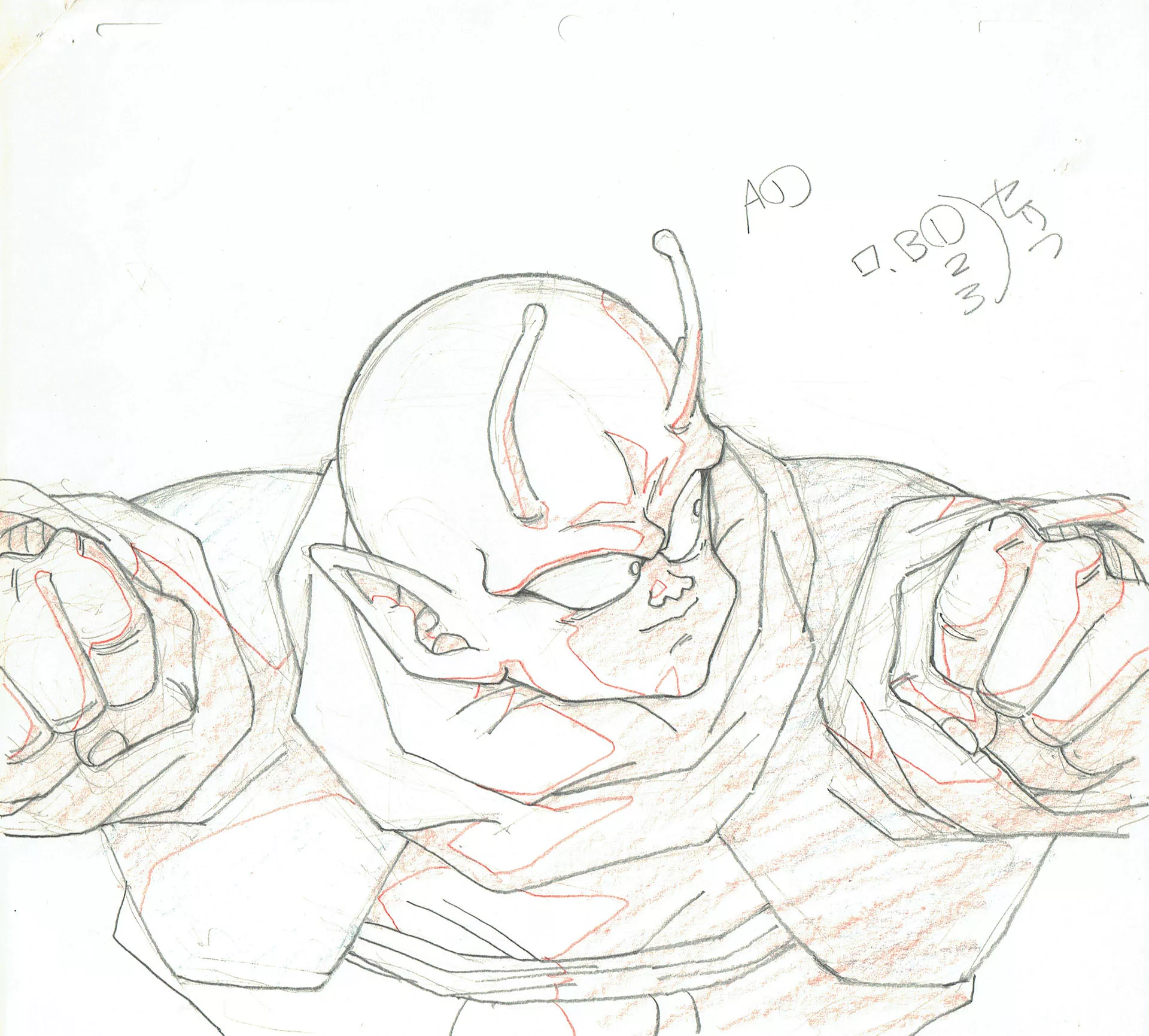 TORIYAMA Akira - DRAGON BALL — 3551 – Dragon Ball Z – Ep 75 – Dende – Genga