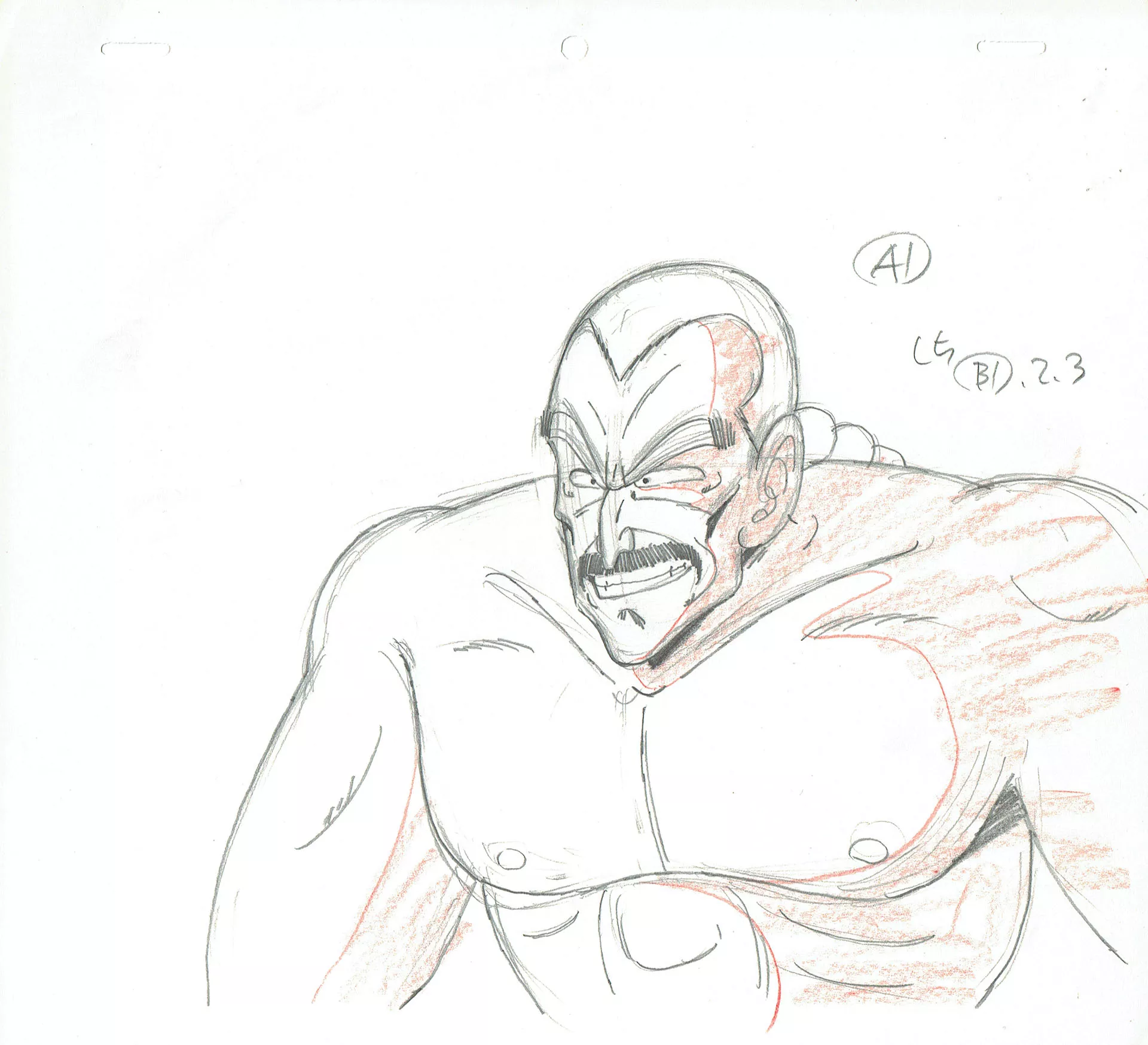 TORIYAMA Akira - DRAGON BALL — 3581 – Dragon Ball – Tao Pai Pai – Genga
