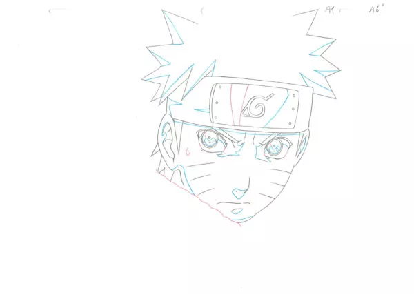 KISHIMOTO Masashi - NARUTO — 3608 – Naruto Shippuden – Naruto Uzumaki (close-up) – Doga (douga)