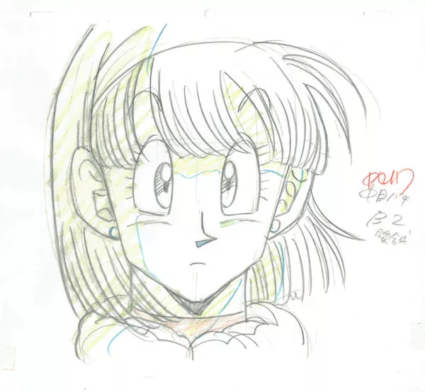 TORIYAMA Akira - DRAGON BALL — 3710 – Dragon Ball Z – Bulma – Genga