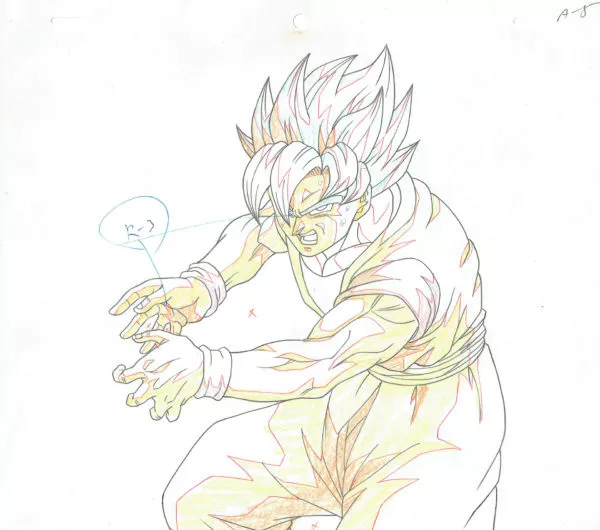 TORIYAMA Akira - DRAGON BALL — 3821 – Dragon Ball Z – Ep 274 – Son Goku in Super Saiyan 2 mode – Kamehameha – Doga (douga)