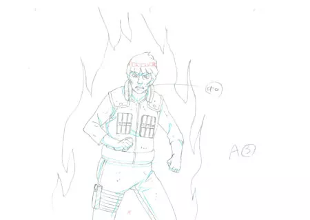  KISHIMOTO Masashi - NARUTO | 3831 – Naruto Shippuden – Gai Maito – Genga — Page 