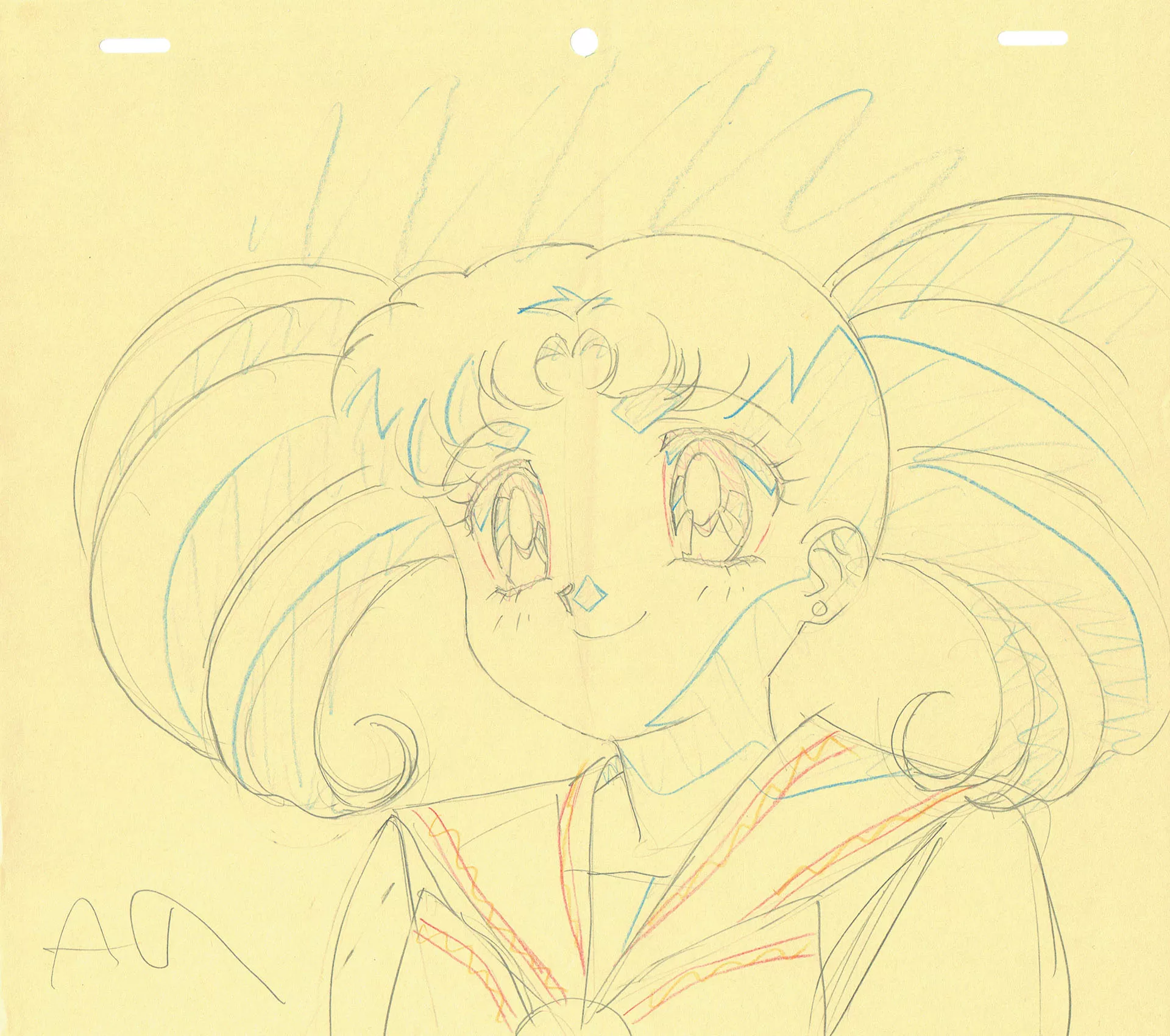 TAKEUCHI Naoko - SAILOR MOON — 3407 – Sailor Moon – Episode 112 – Chibiusa – Correction Genga