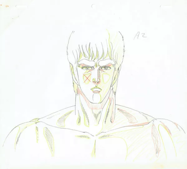 HARA Tetsuo - FIST OF THE NORTH STAR (Hokuto no Ken) — 4088 – Fist of the North Star (Hokuto no Ken) – Kenshiro – Genga