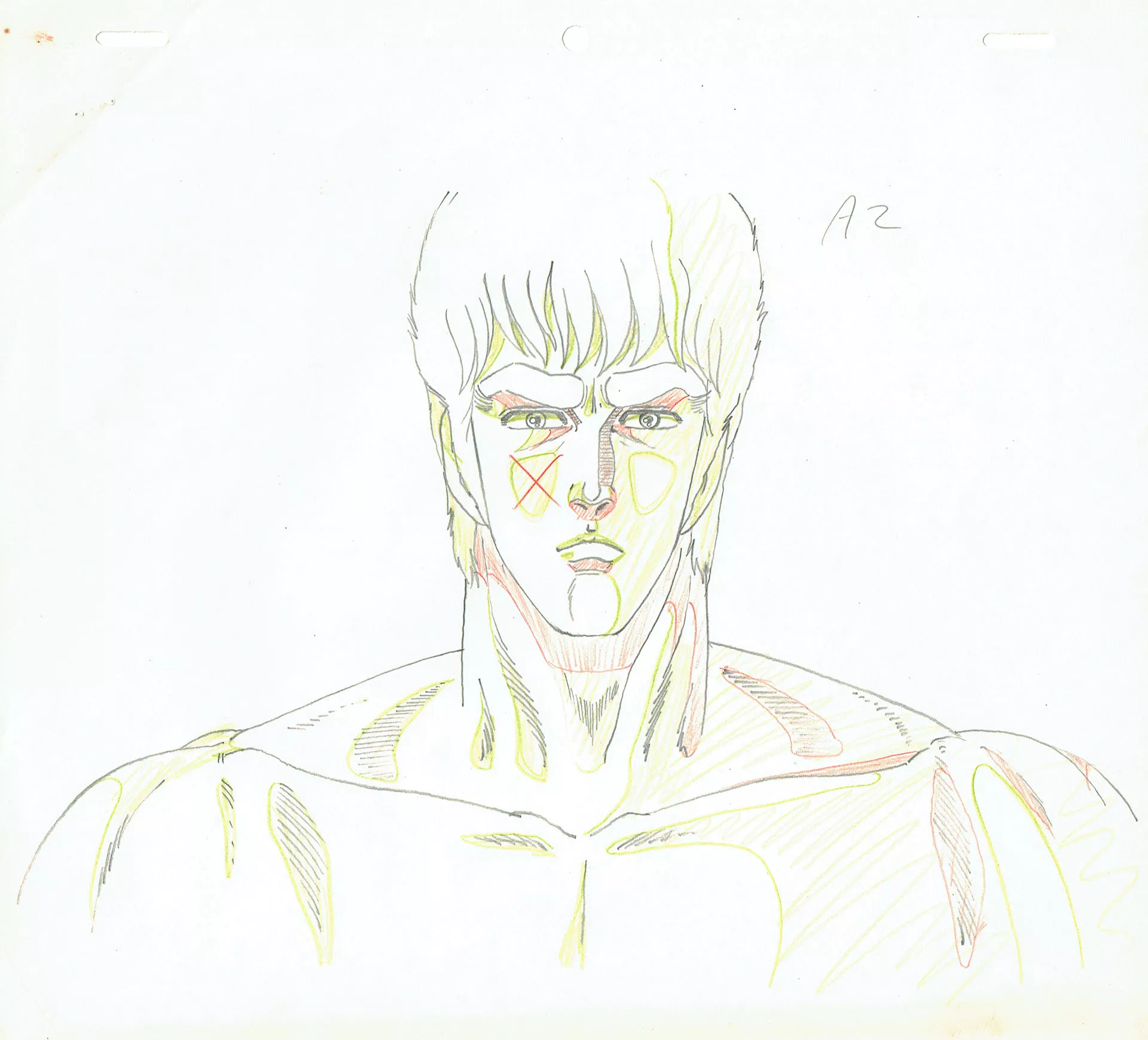 HARA Tetsuo - KEN LE SURVIVANT (Hokuto no Ken) — 4088 – Ken le survivant (Hokuto no Ken) – Kenshiro – Genga