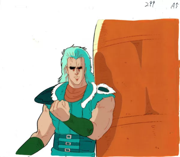 HARA Tetsuo - FIST OF THE NORTH STAR (Hokuto no Ken) — 4095 – Fist of the North Star (Hokuto no Ken) – Rei (Ray) – Production cel