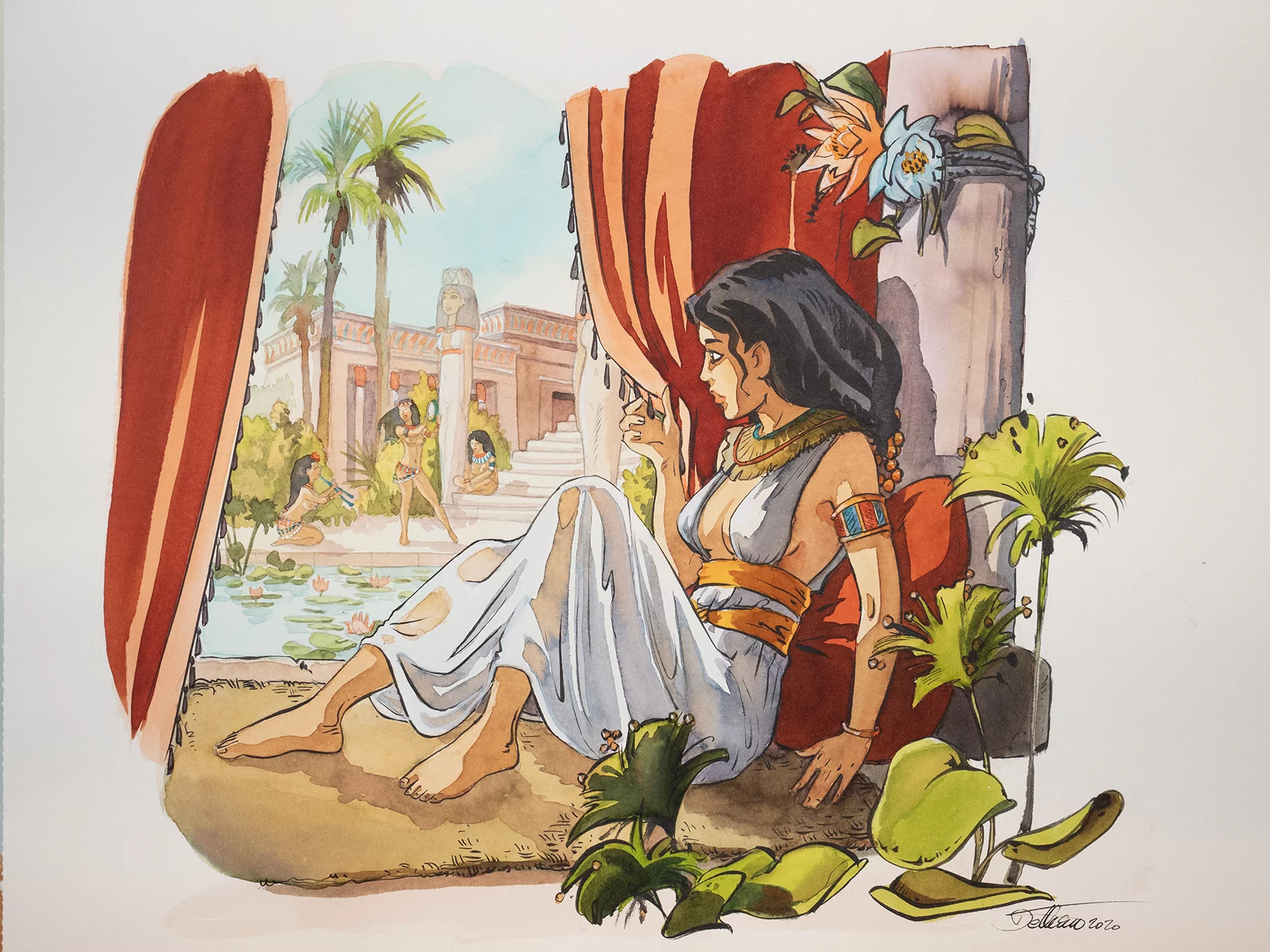 Isabelle DETHAN — Le roi de paille — Illustration originale - Neith