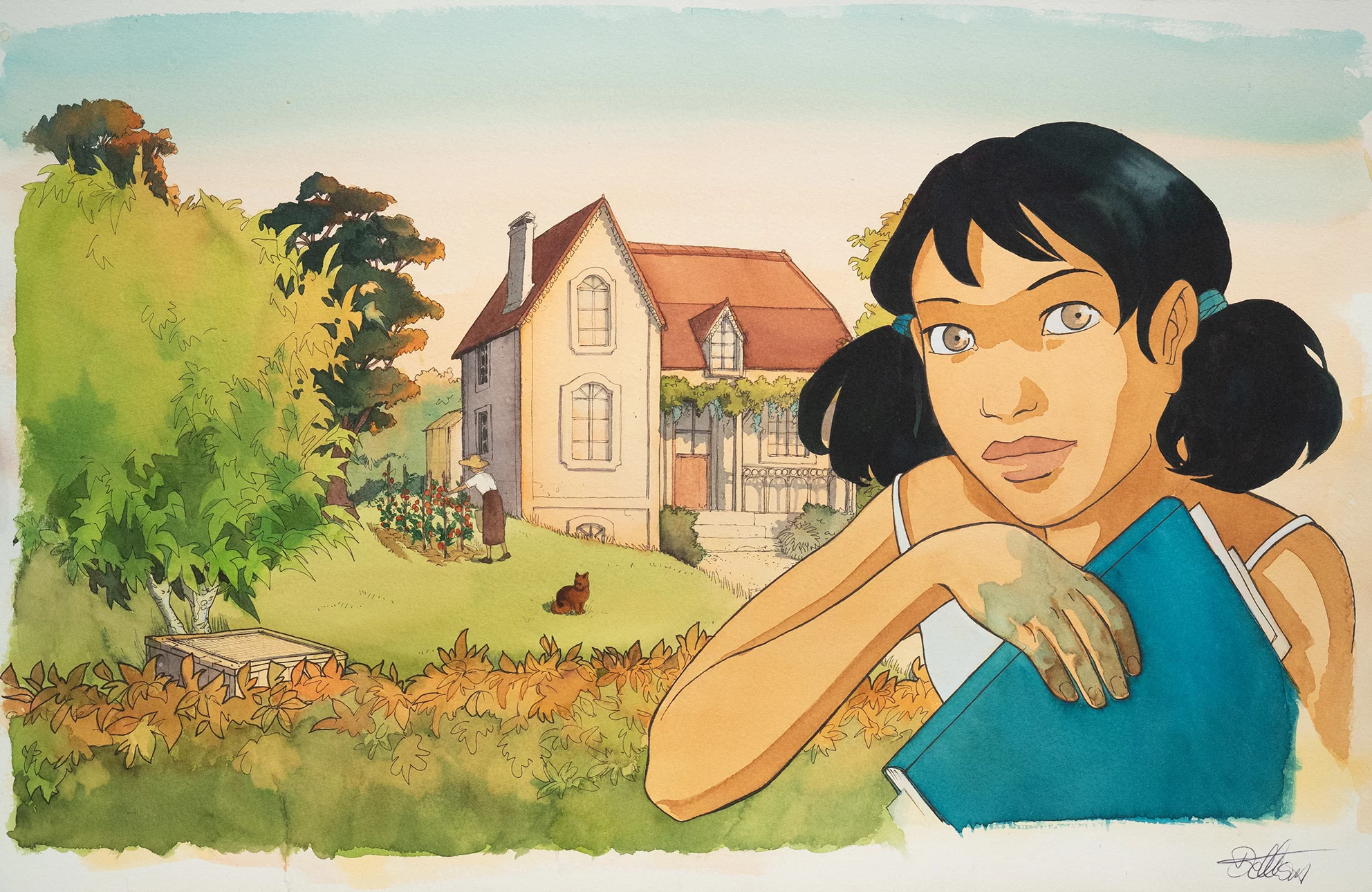 Isabelle DETHAN — Eva aux mains bleues — Couverture