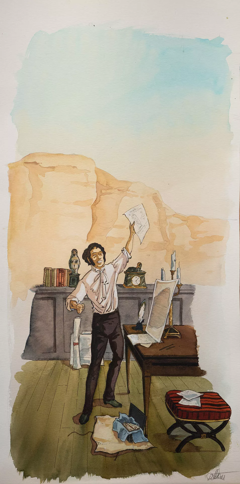 Isabelle DETHAN — 24h avec Champollion (Musée du Louvre) — Champollion et la pierre de Rosette