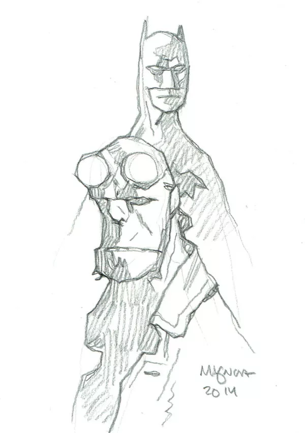 Mike MIGNOLA — 242 – Hellboy et Batman – bustes