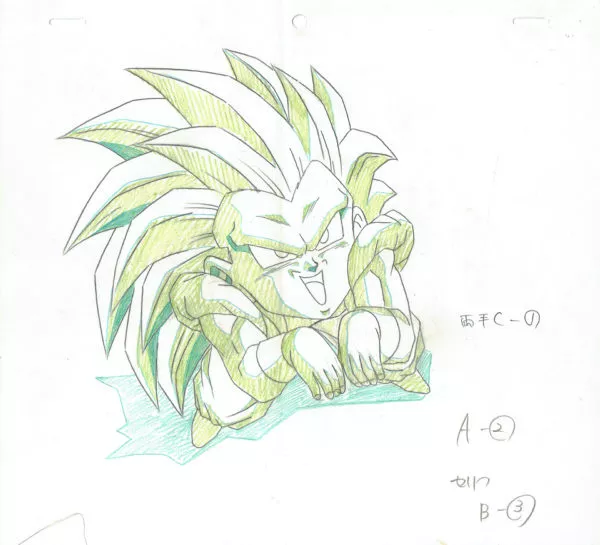 TORIYAMA Akira - DRAGON BALL — 4516 – Dragon Ball Z – Ep 261 – Gotenks SSJ 3 – Genga