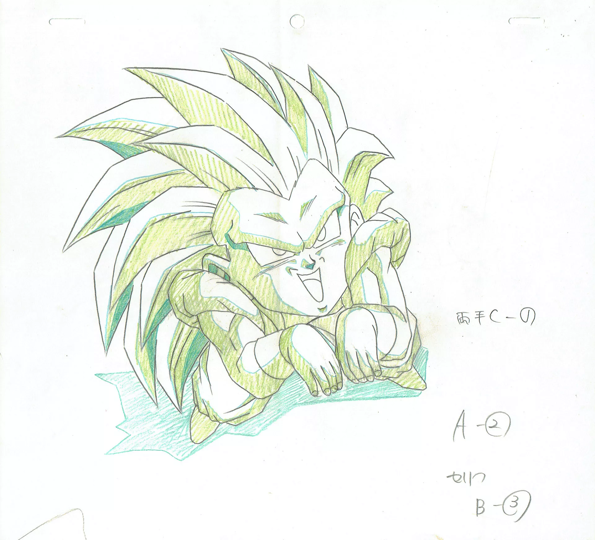 TORIYAMA Akira - DRAGON BALL — 4516 – Dragon Ball Z – Ep 261 – Gotenks SSJ 3 – Genga