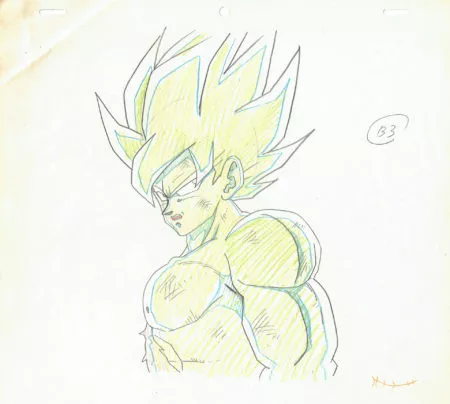  TORIYAMA Akira - DRAGON BALL | 4563 – Dragon Ball Z – Ep 98 – Son Goku Super Saiyan SSJ – Genga — Page 
