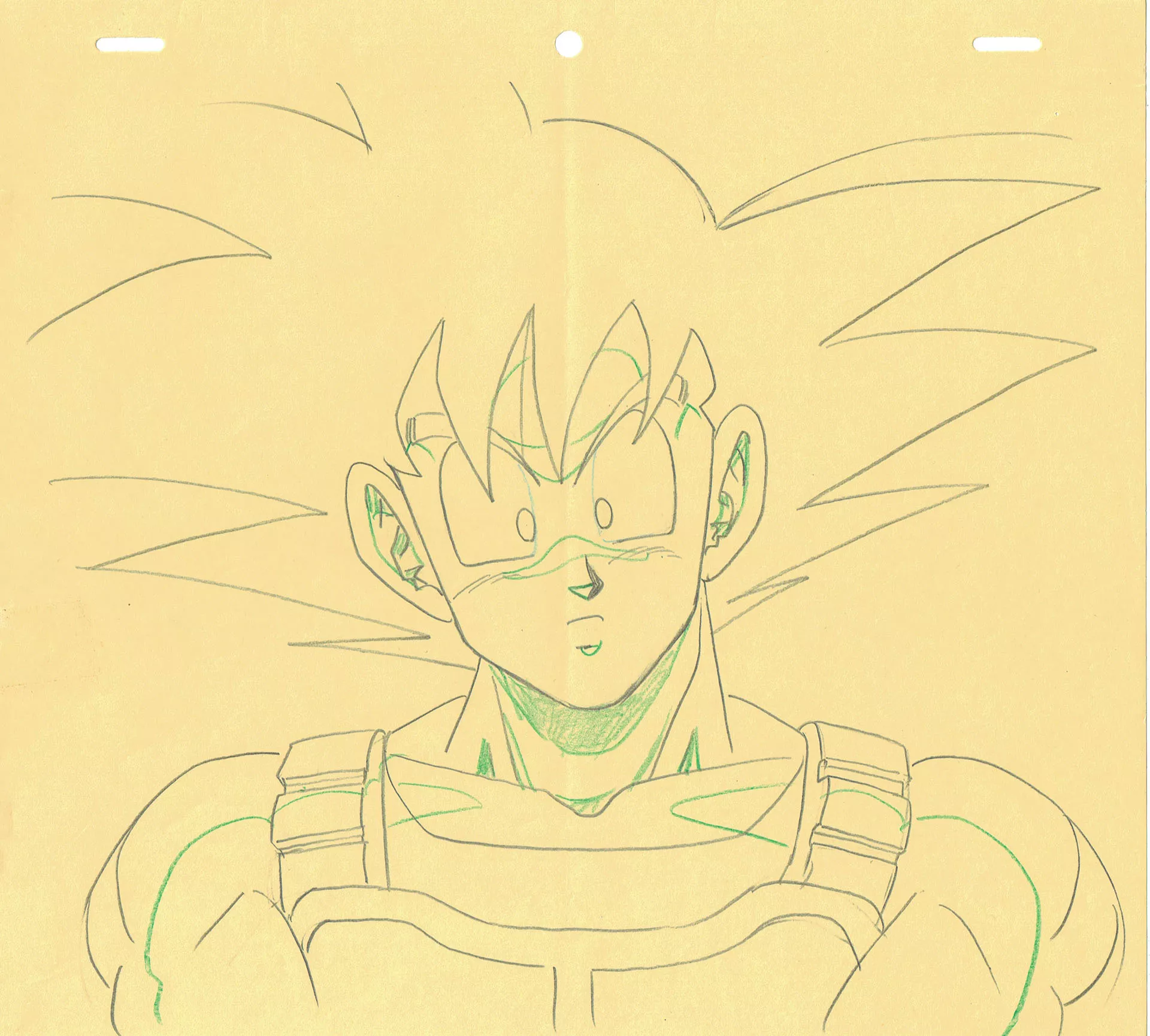 TORIYAMA Akira - DRAGON BALL — 4571 – Dragon Ball Z – Ep 156 – Son Goku – Correction Genga