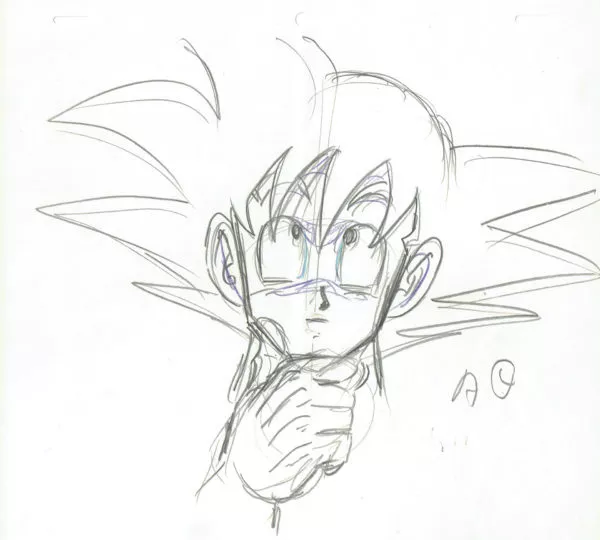 TORIYAMA Akira - DRAGON BALL — 4574 – Dragon Ball Z – Ep 156 – Son Goku – Genga