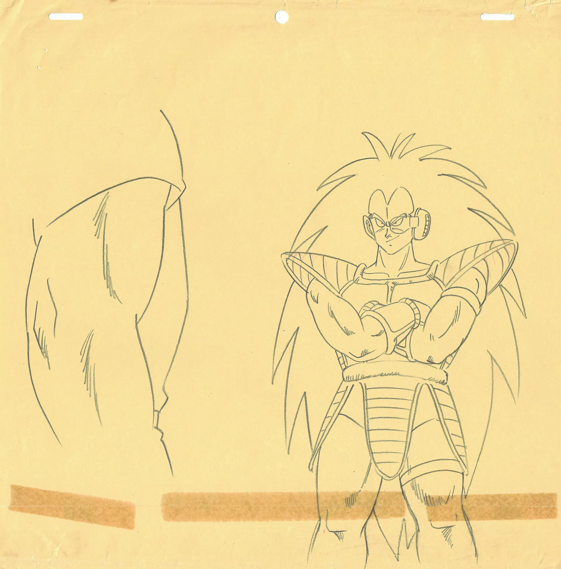 TORIYAMA Akira - DRAGON BALL — Dragon Ball Z – DBZ – Raditz – correction genga – 4086