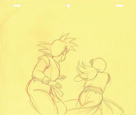  TORIYAMA Akira - DRAGON BALL | Dragon Ball – Son Goku and Chi-Chi – correction genga – 4204 — Page 