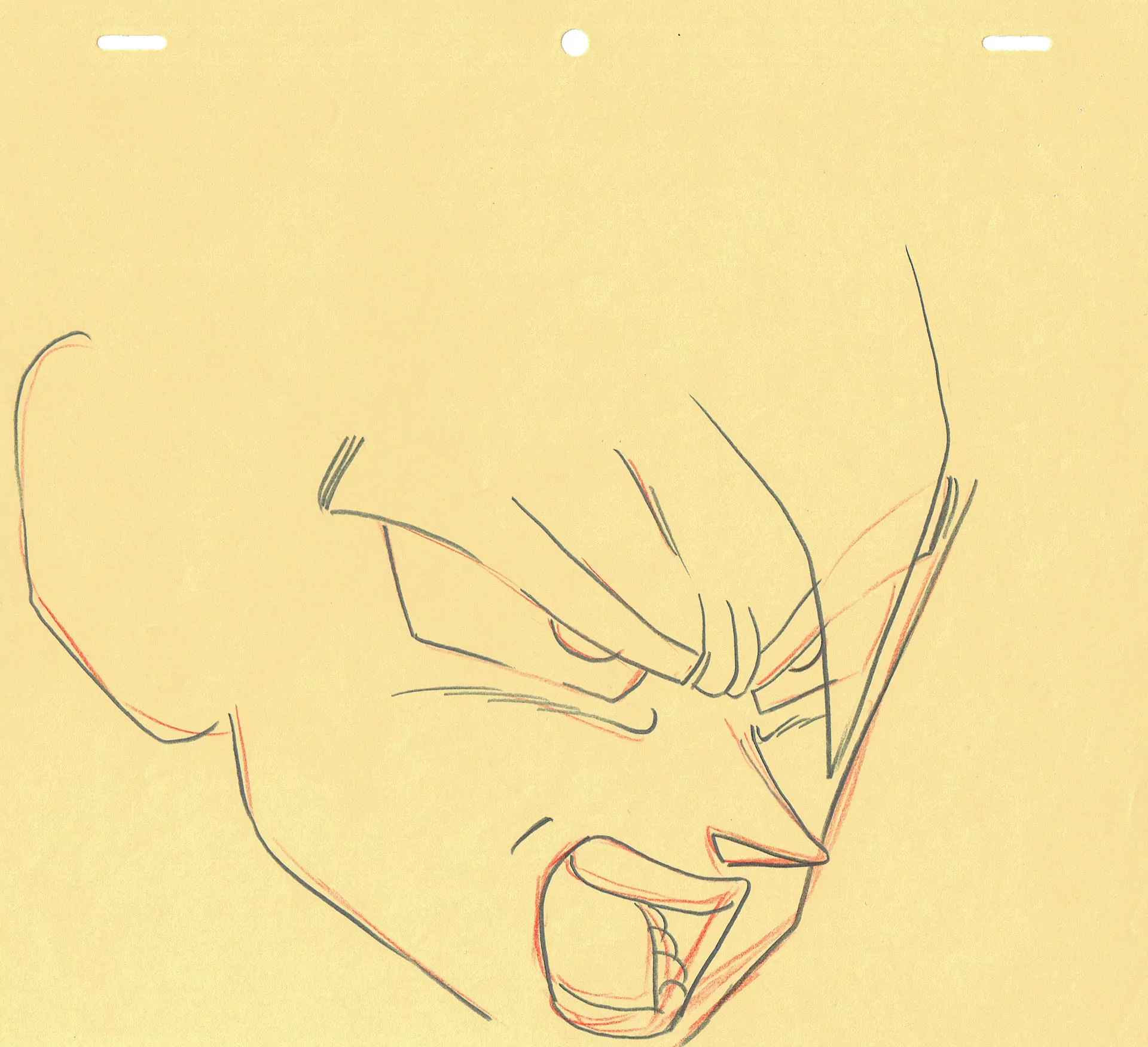 TORIYAMA Akira - DRAGON BALL — Dragon Ball Z – DBZ – Son Goku Super Saiyan – correction genga – 4569