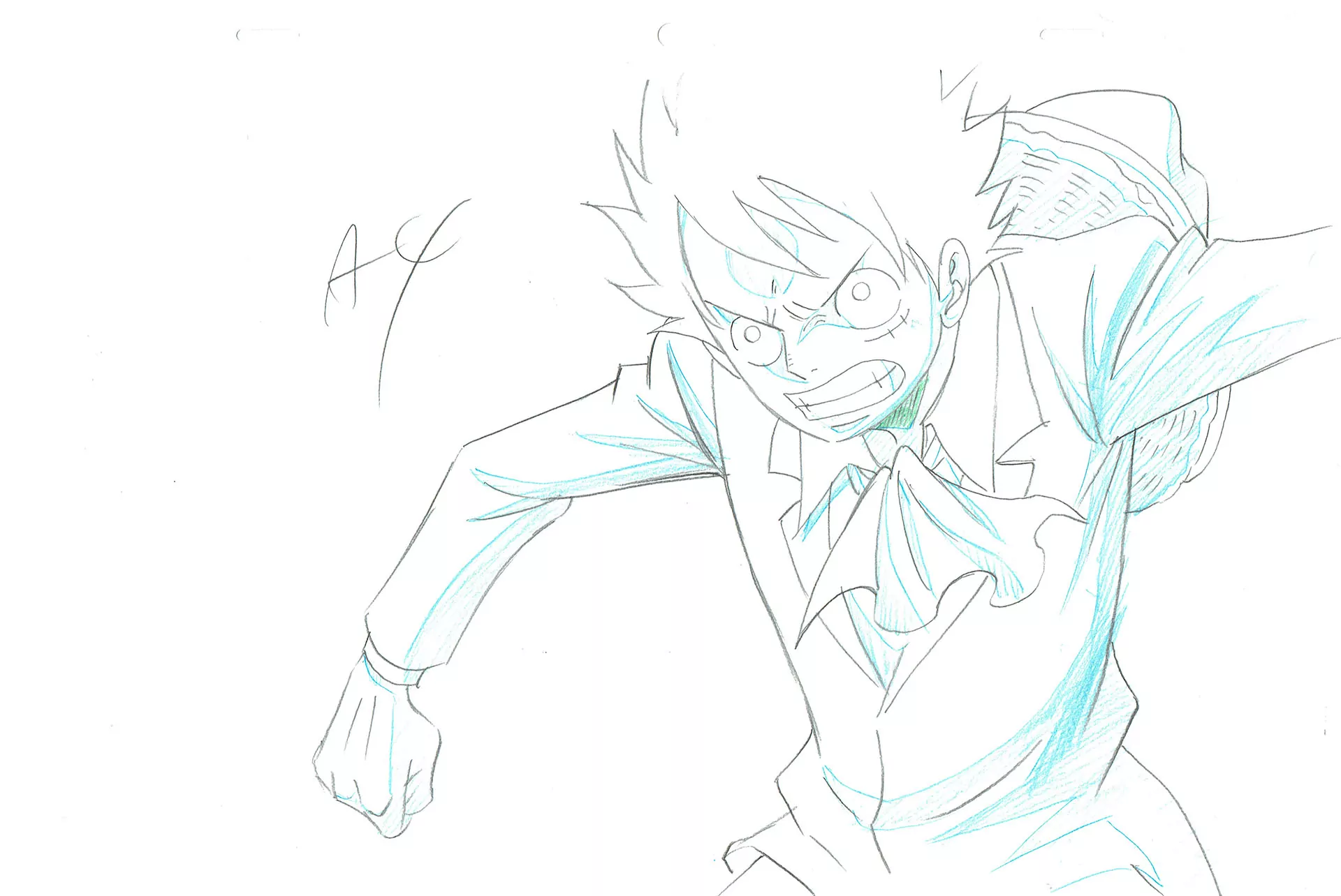 ODA Eiichiro - ONE PIECE — One Piece – Monkey D. Luffy – genga – 5331