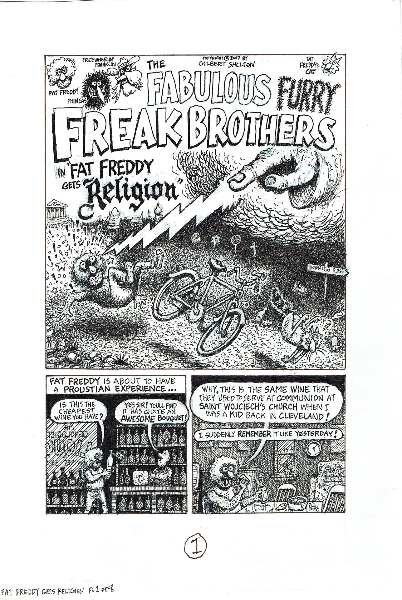 Gilbert SHELTON — The Freak Brothers – Fat Freddy gets religion — Récit complet en 8 pages Gilbert SHELTON — The Freak Brothers – Fat Freddy gets religion — Récit complet en 8 pages