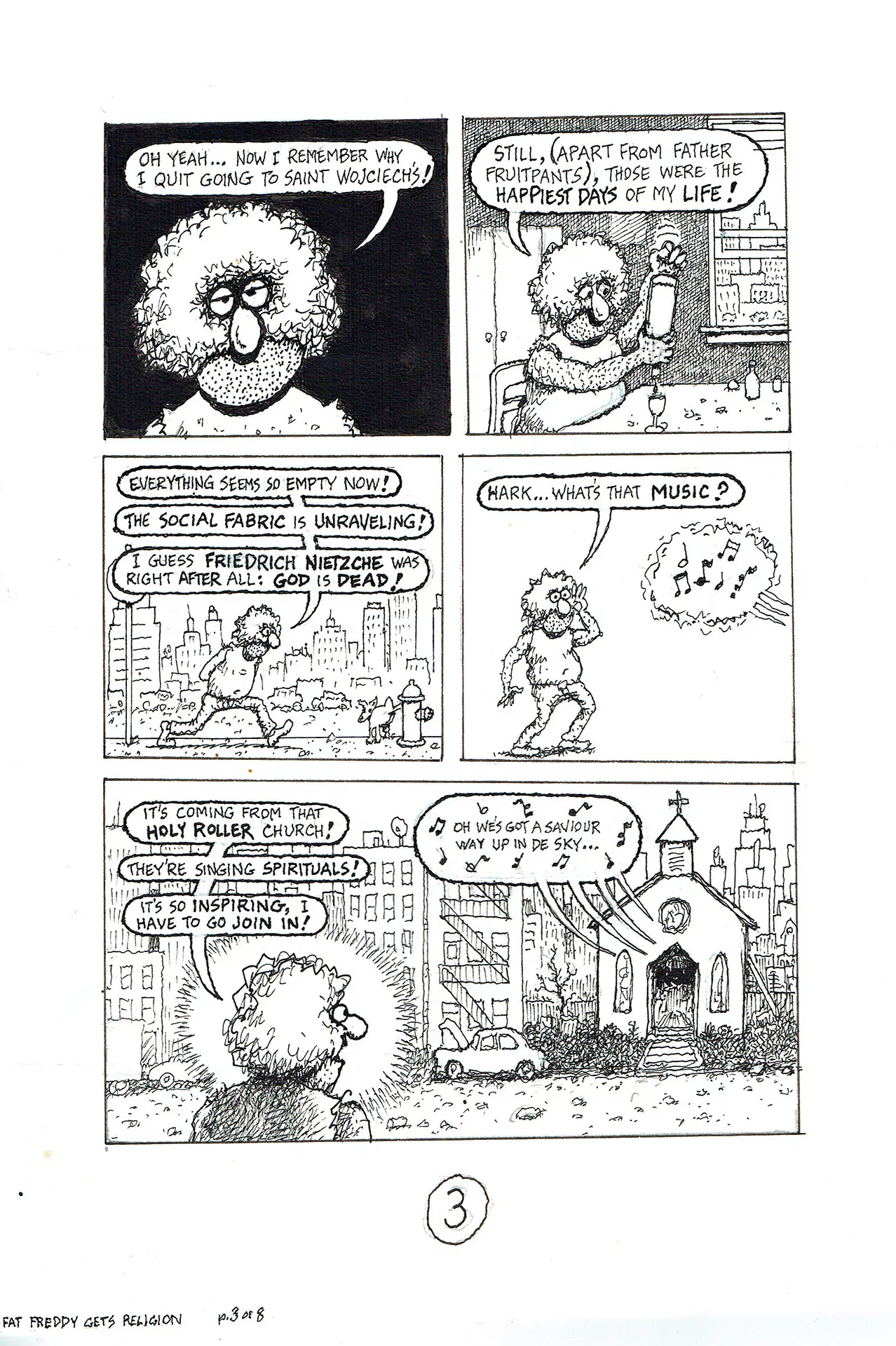 The Freak Brothers - Fat Freddy gets religion