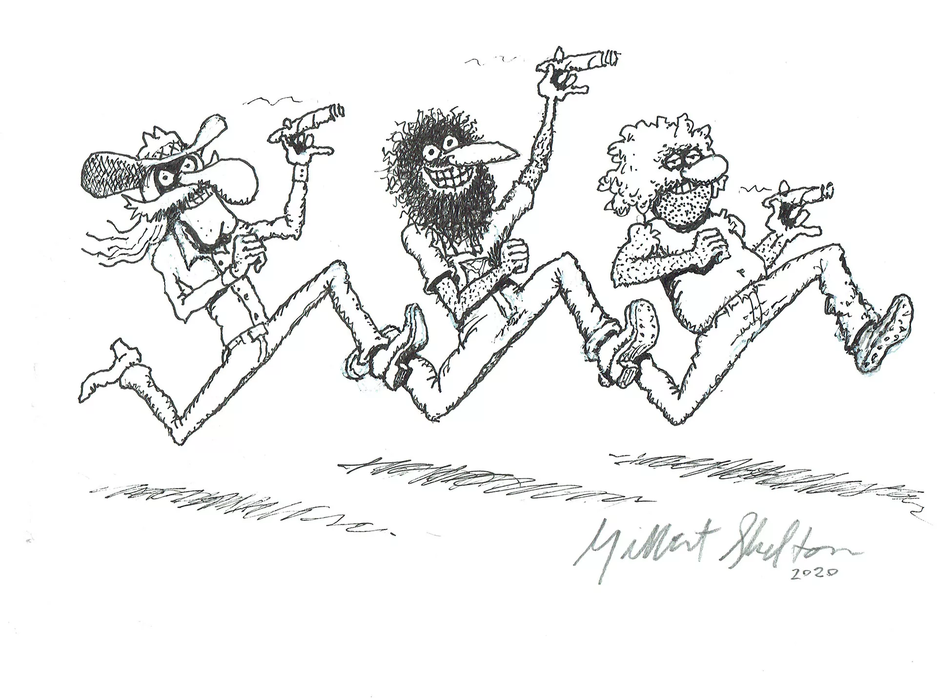 Gilbert SHELTON — The Freak Brothers – Strut march – illustration 2 Gilbert SHELTON — The Freak Brothers – Strut march – illustration 2